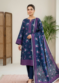 Midnight Floral Bloom – 3 Piece Unstitched Printed Lawn Banna Doria Suit